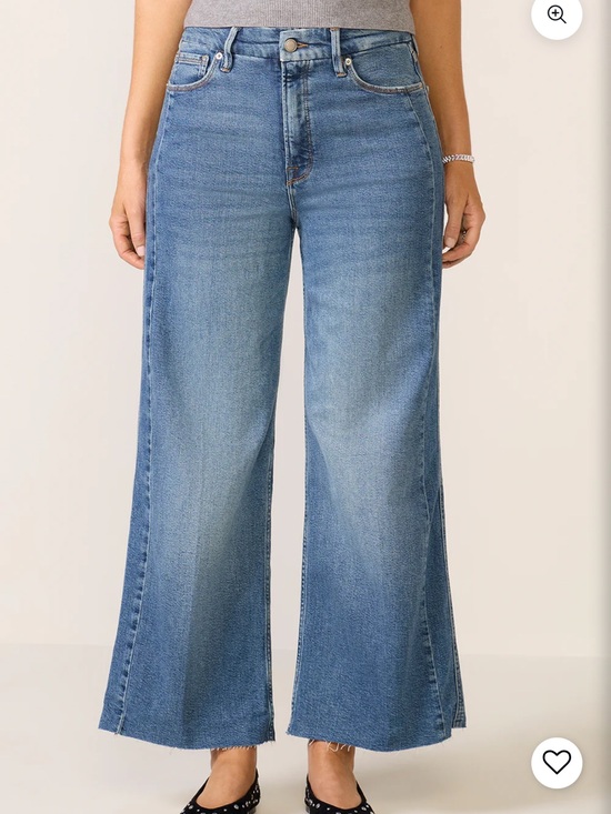 Good American Denim - Good Skate Crop Wide Leg Jean